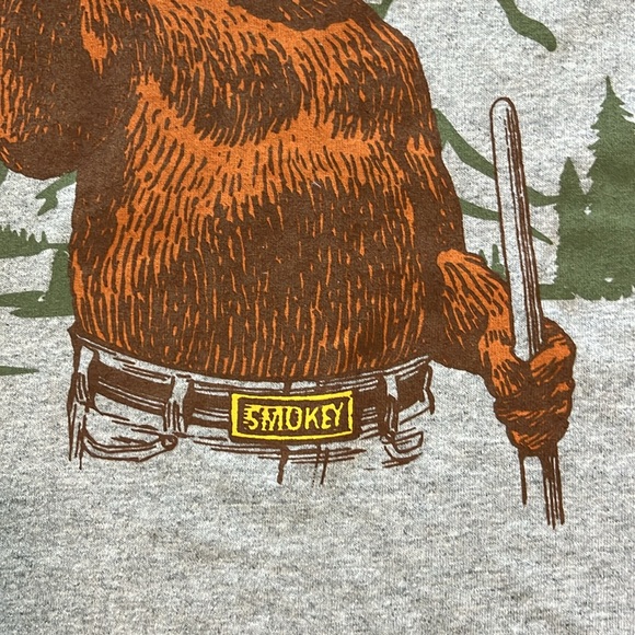 NWT Smokey Bear Fire Prevention 🔥 Tee Shirt Women’s M Wildland Firefighter Gray - Picture 8 of 16